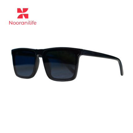 Double Poly Black Square Sunglasses