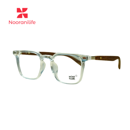 Montblanc Transparent Frame with Wooden Temple Eyeglasses