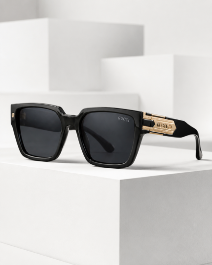 Gucci Premium Black Square Frame Sunglasses